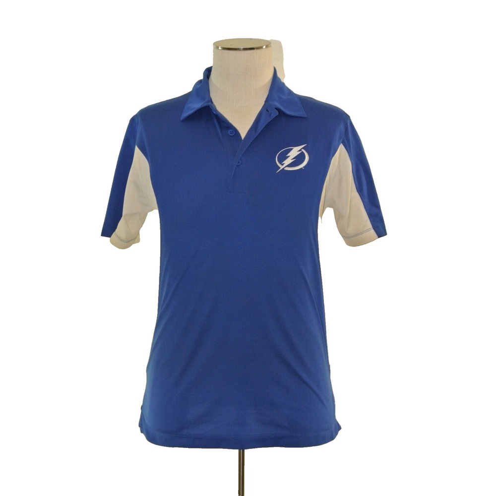 Sport Tek Polo Shirt Mens Small Blue Tampa Bay Lightning Dri-Fit Style Active
